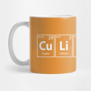 Culinary (Cu-Li-N-Ar-Y) Periodic Elements Spelling Mug